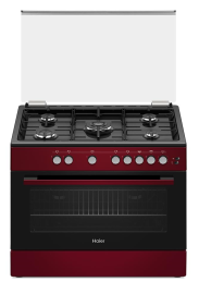 CUISINIERE HAIER  HCR6050EGR 90X60 5 FEUX ROUGE