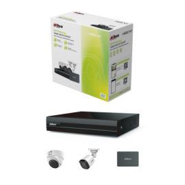 KIT/XVR1B04-I-SSD(512G)/2-B1A21N-U-0360B/2-T1A21N-U-0360B KIT SSD HDCVI 1080P : S-XVR 4 canaux avec 4 caméras HDCVI 1080P