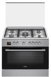 CUISINIERE HAIER 5 FEUX  90X60 INOX HCR 6050 EGS2 CHALEUR TOURNANTE